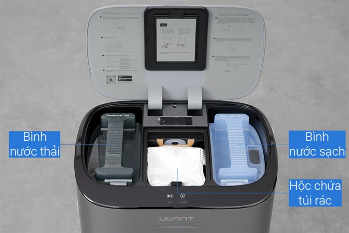 Robot hút bụi lau nhà Uwant U200 Màu Đen