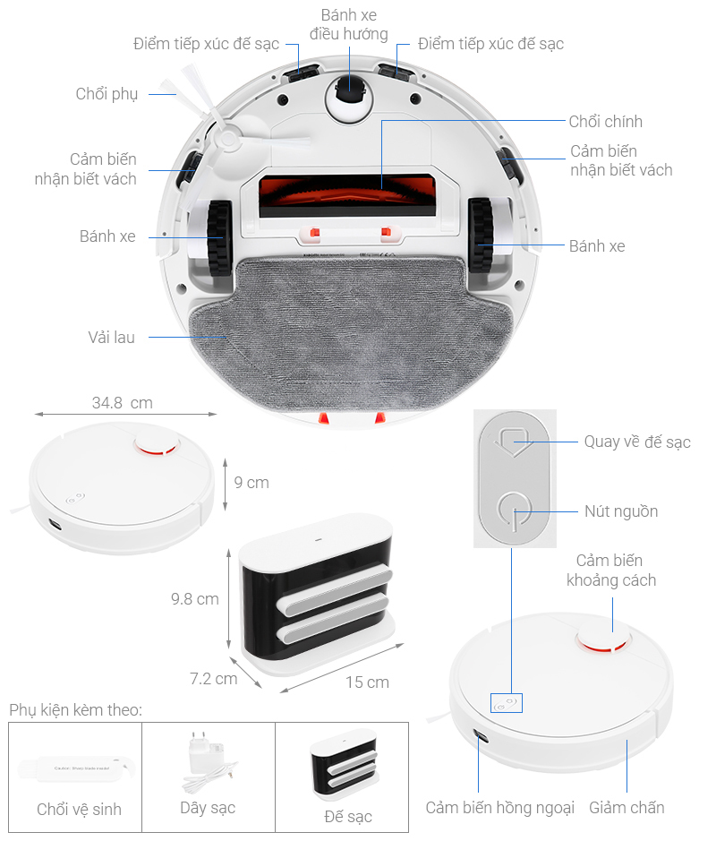 Robot hút bụi lau nhà Xiaomi Vacuum S10