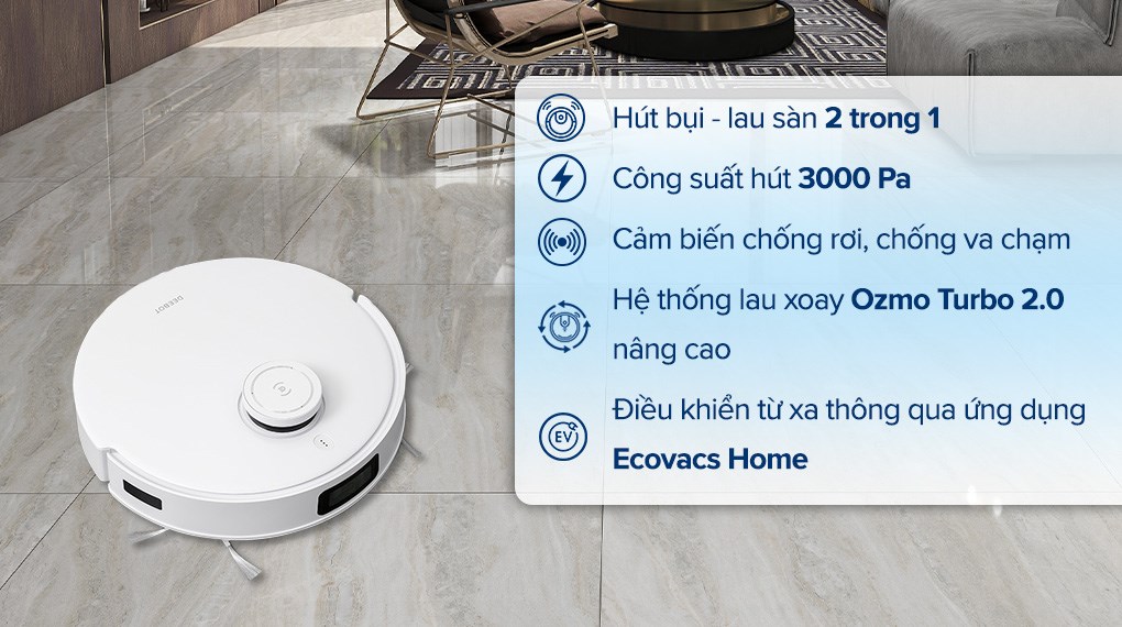 Robot hút bụi lau nhà Ecovacs T10 Turbo