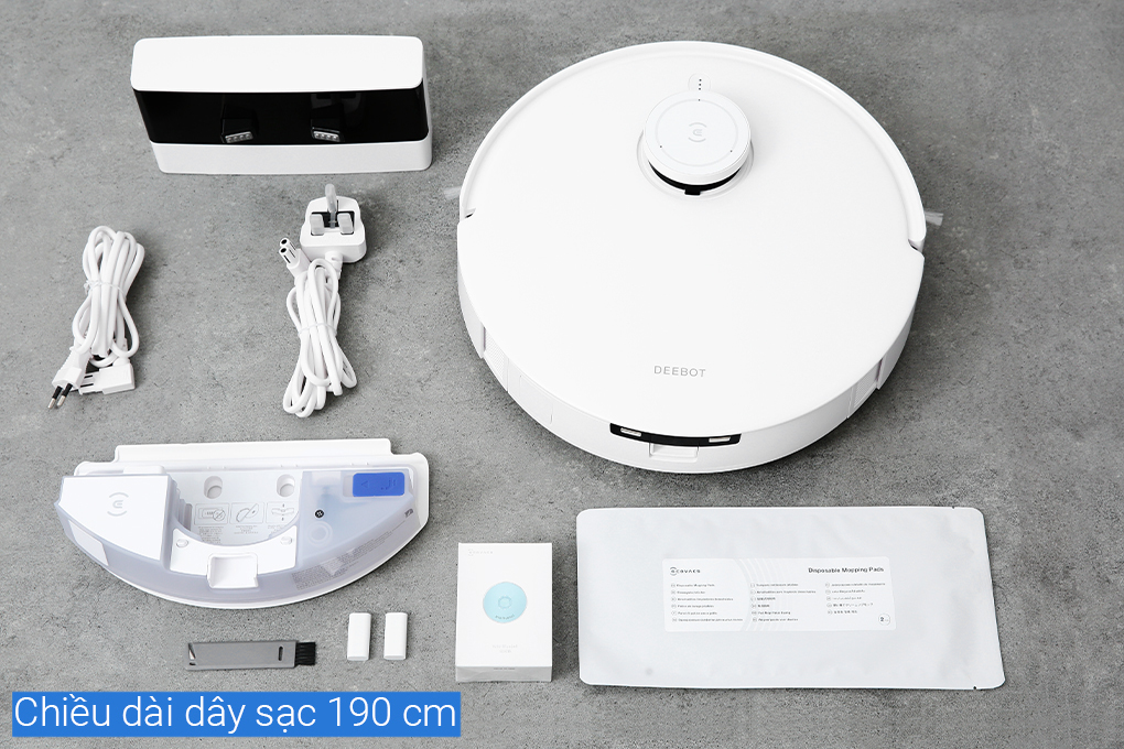 Robot hút bụi lau nhà Ecovacs Deebot T10 Màu Trắng