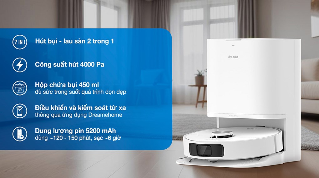 Robot hút bụi lau nhà Dreame L10 Prime