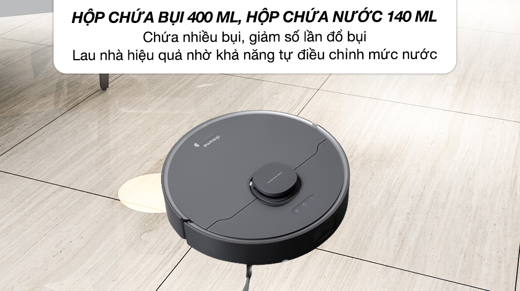 Robot hút bụi lau nhà Dreame D10S Plus - Dung tích