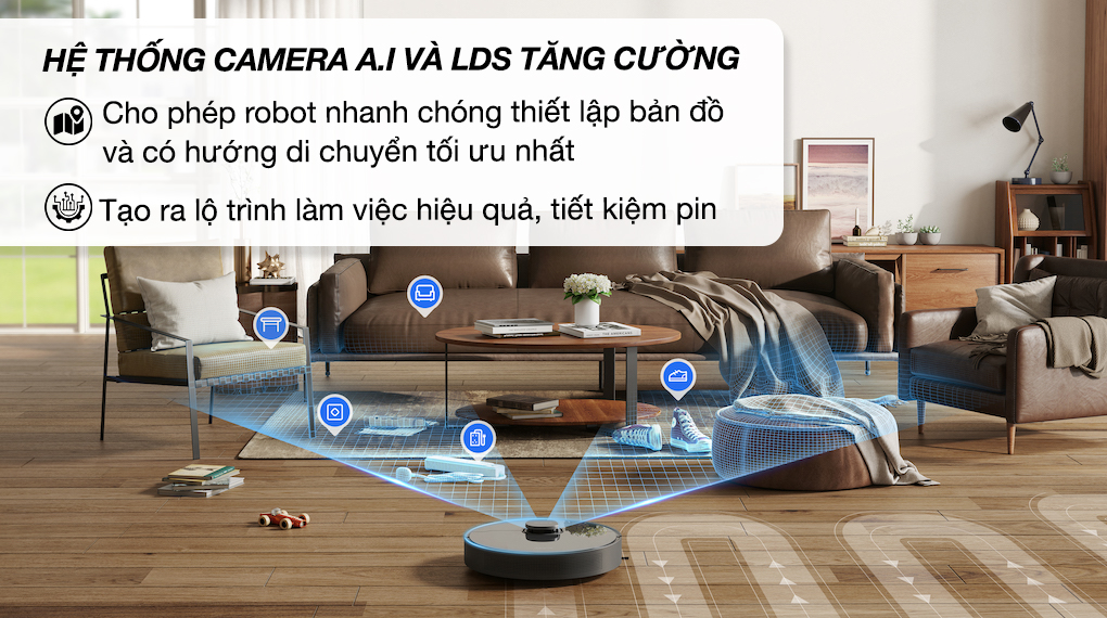 Robot hút bụi lau nhà Dreame D10S Plus - Điều hướng