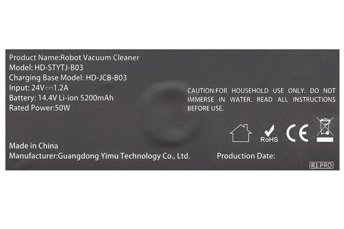 Robot hút bụi lau nhà Lydsto R1 Pro Màu Đen