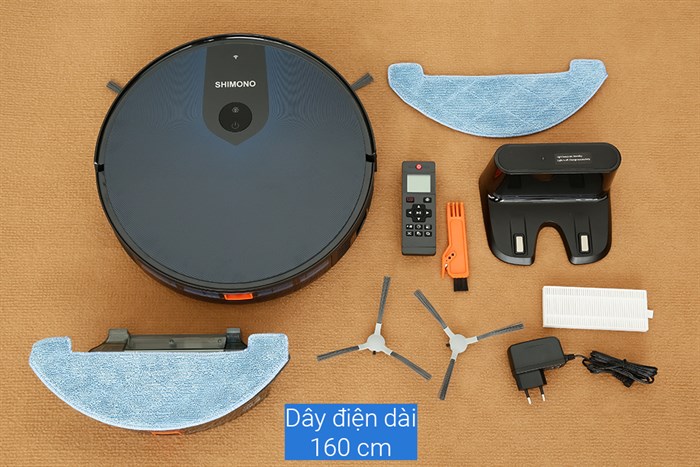 Robot hút bụi lau nhà Shimono X6S Màu Xanh Navy
