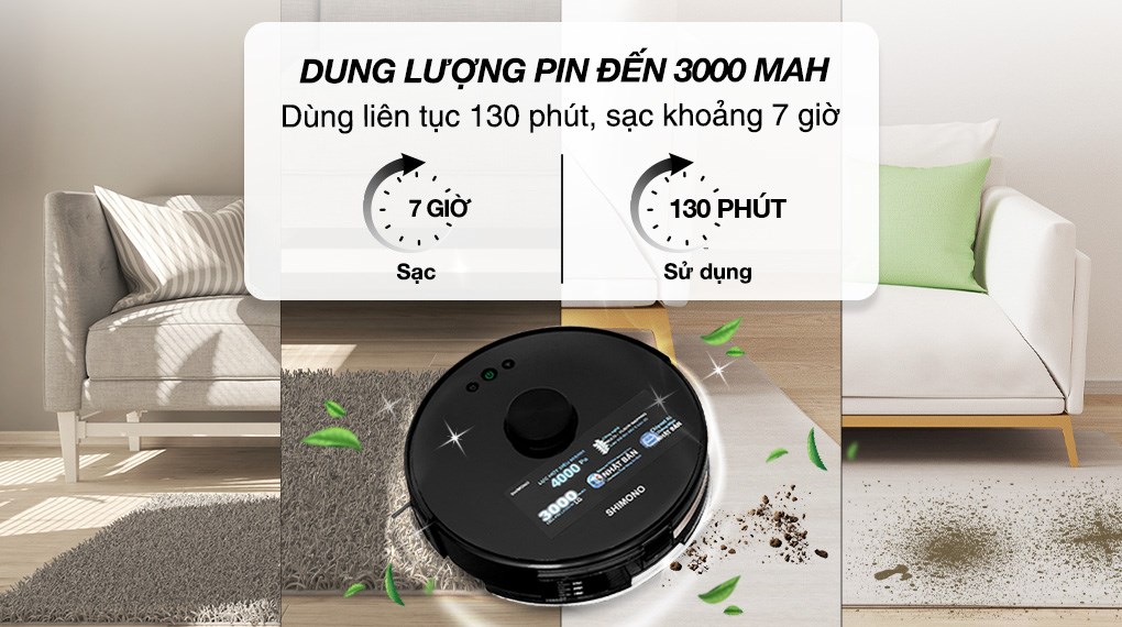 Robot hút bụi lau nhà Shimono XR530