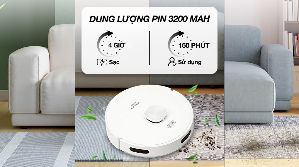 Robot hút bụi lau nhà Hitachi RV-X20M