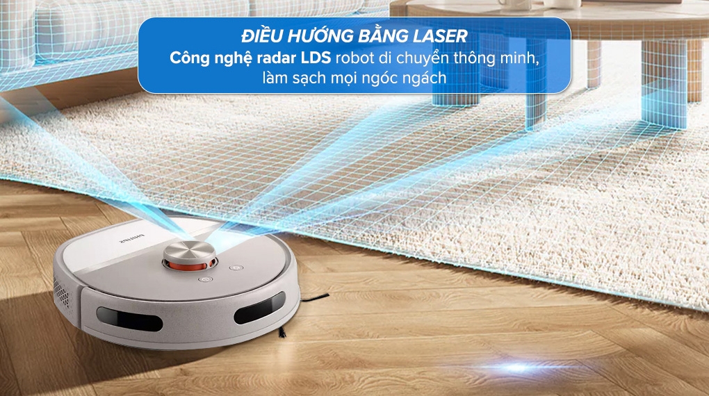 Robot hút bụi lau nhà Philips XU6500/82 - Công nghệ radar LDS