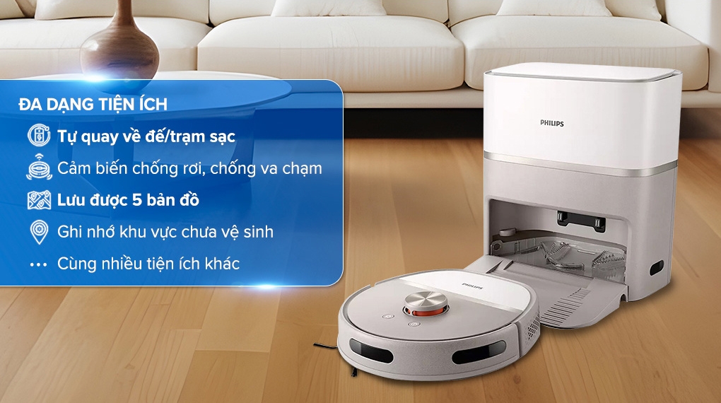 Robot hút bụi lau nhà Philips XU6500/82 - Tiện ích