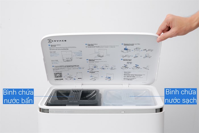 Robot hút bụi lau nhà Ecovacs Deebot X2 OMNI Màu Trắng