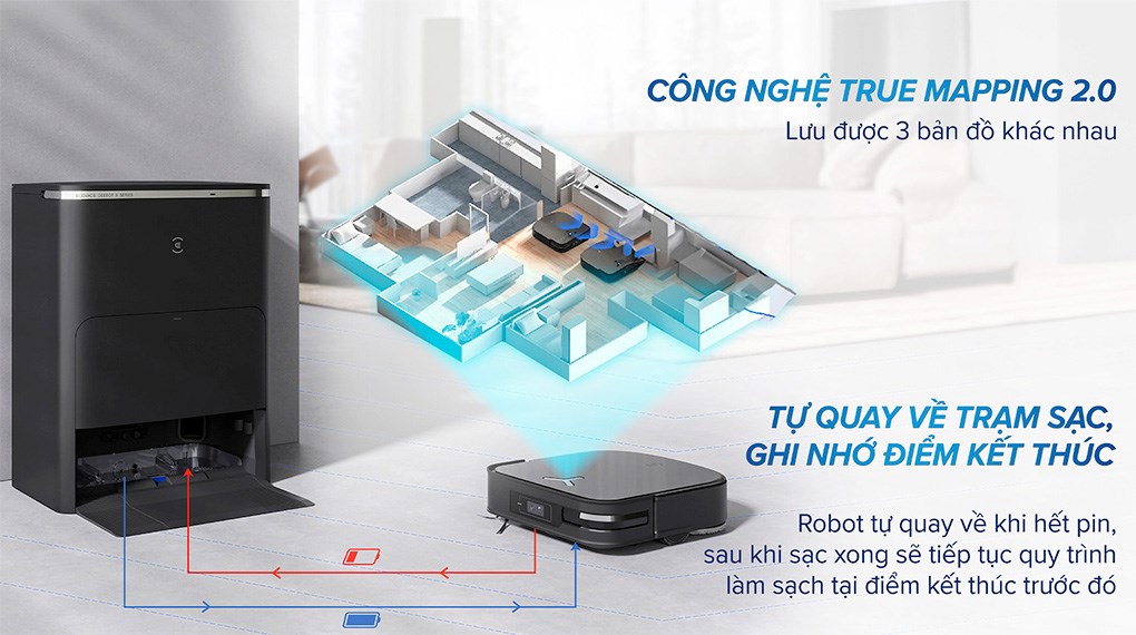 Robot hút bụi lau nhà Ecovacs X2 Combo