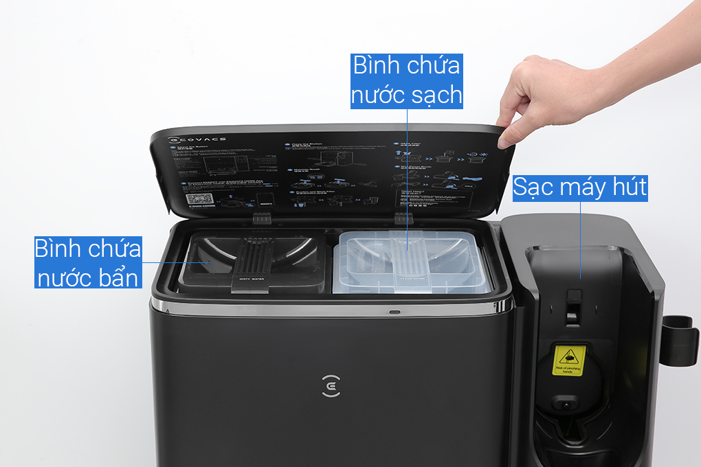 Robot hút bụi lau nhà Ecovacs Deebot X2 Combo Màu Đen
