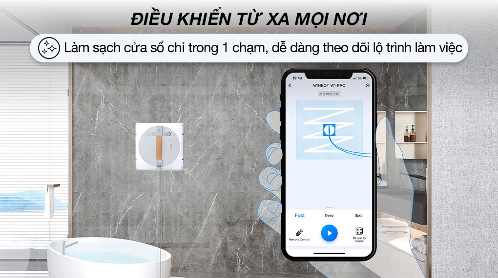 Robot lau kính Ecovacs Winbot W1 PRO