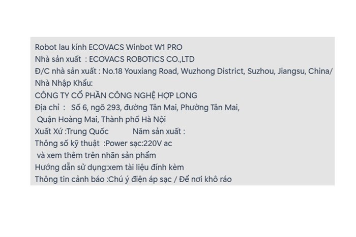 Robot lau kính Ecovacs Winbot W1 PRO Màu Trắng