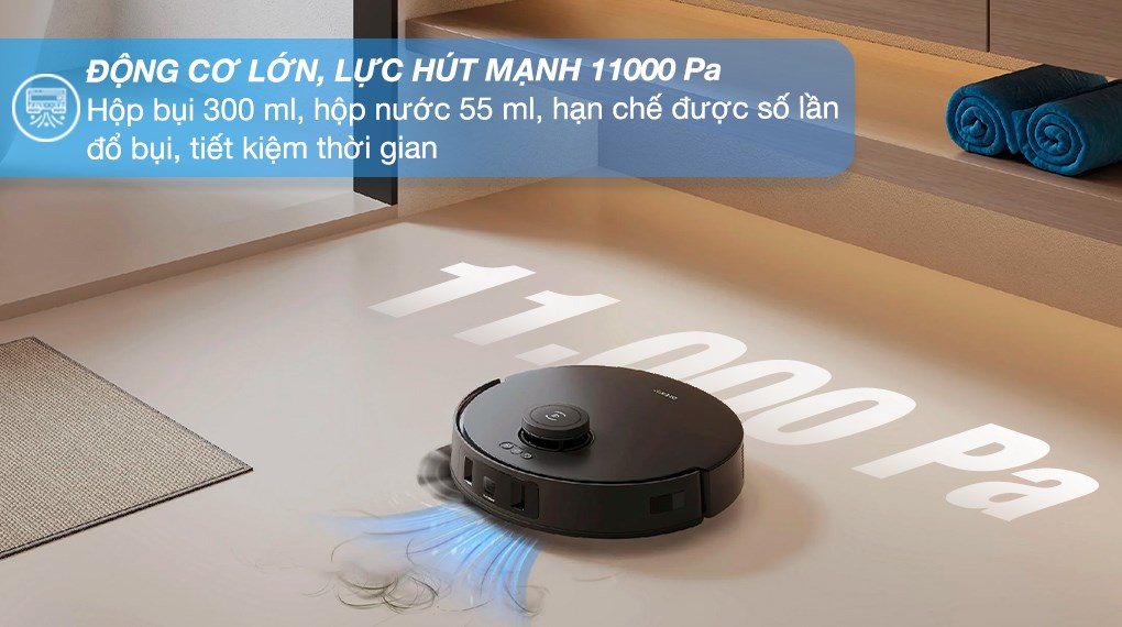 Robot hút bụi lau nhà Ecovacs T30 PRO OMNI - Đen