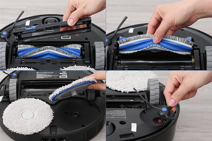 Robot hút bụi lau nhà Ecovacs T30 PRO OMNI - Đen Màu Đen