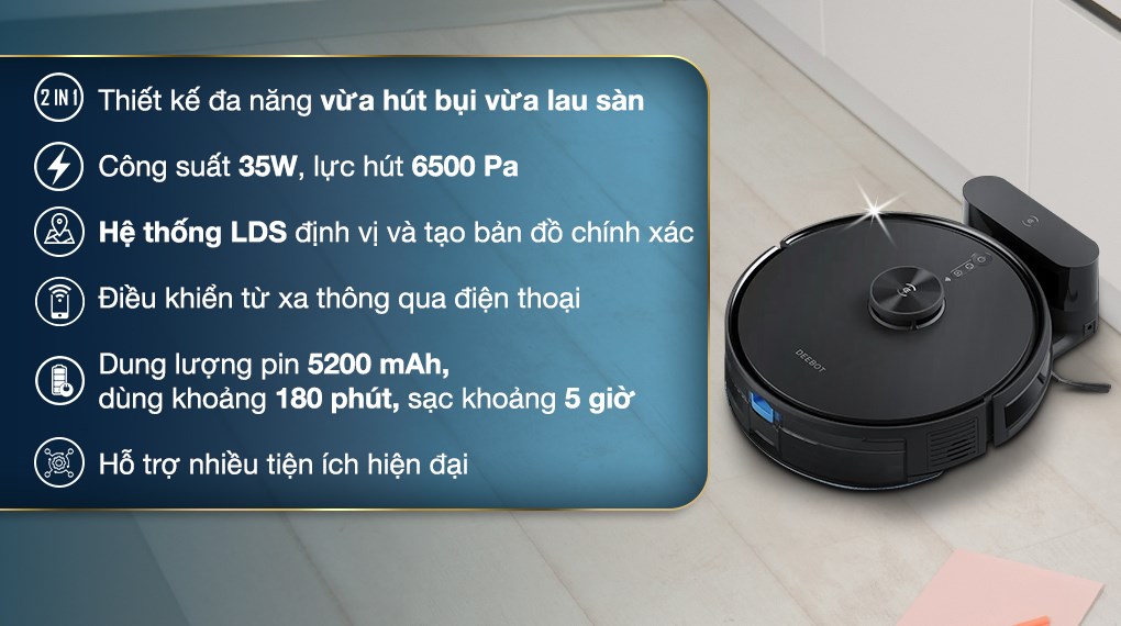 Robot hút bụi lau nhà Ecovacs Y1 PRO