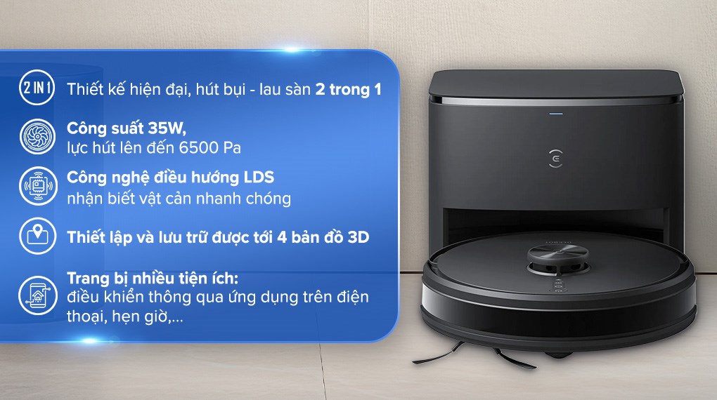 Robot hút bụi lau nhà Ecovacs Y1 PRO PLUS