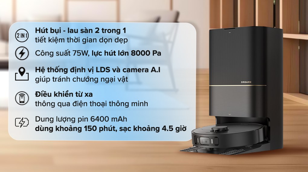 Robot hút bụi lau nhà Dreame X30 Ultra