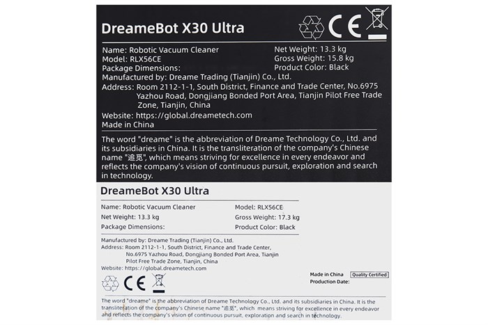 Robot hút bụi lau nhà Dreame X30 Ultra Màu Đen