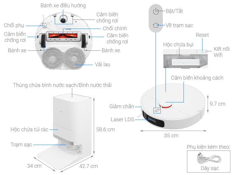 Robot hút bụi lau nhà Xiaomi X20+