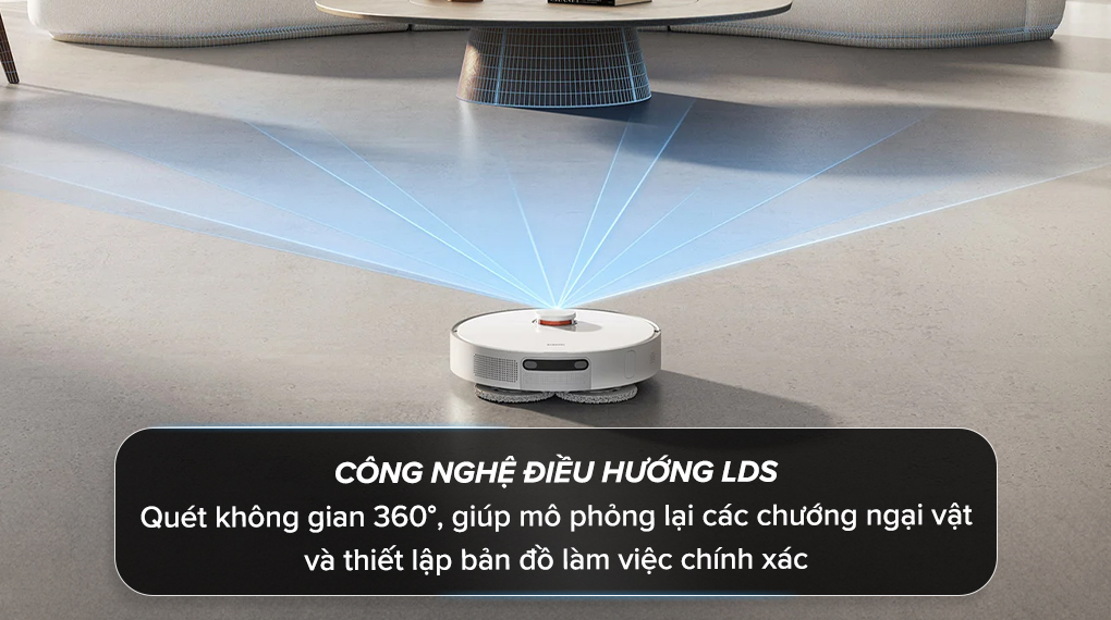 Điều hướng LDS - Robot hút bụi lau nhà Xiaomi X20+