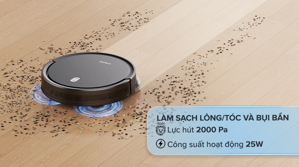 Robot hút bụi lau nhà Xiaomi Vacuum E5 với 2 chế độ hút bụi và chế độ vừa hút bụi vừa lau nhà giúp người dùng có thể tùy chỉnh theo nhu cầu sử dụng