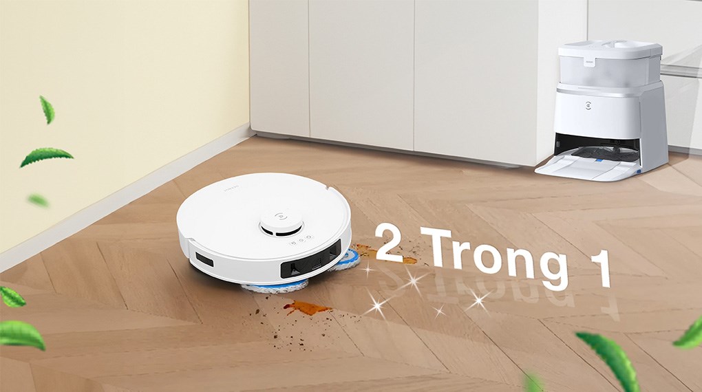 Robot hút bụi lau nhà Ecovacs T30 PRO OMNI - Trắng