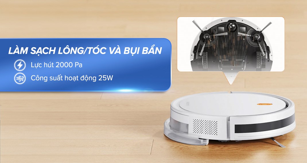 Robot hút bụi lau nhà Xiaomi Vacuum E5 - Trắng