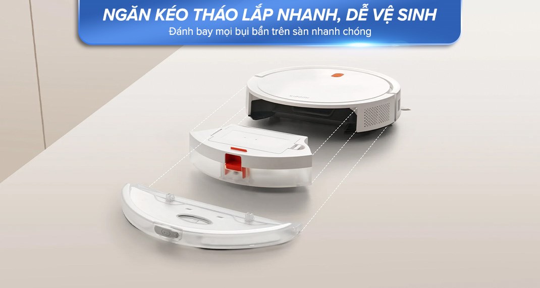 Robot hút bụi lau nhà Xiaomi Vacuum E5 - Trắng