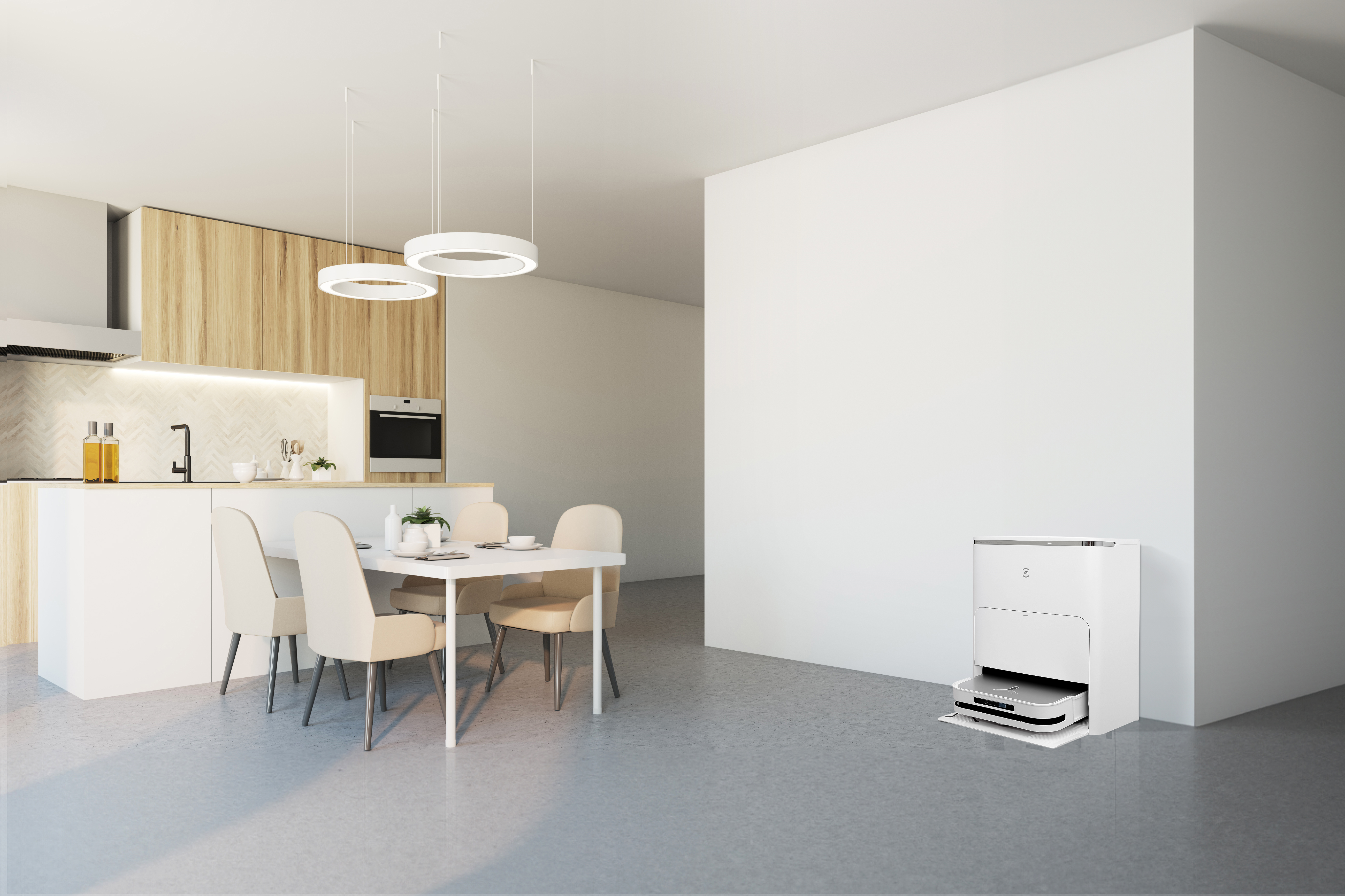 Robot hút bụi lau nhà Ecovacs Deebot X5 PRO OMNI Màu Trắng