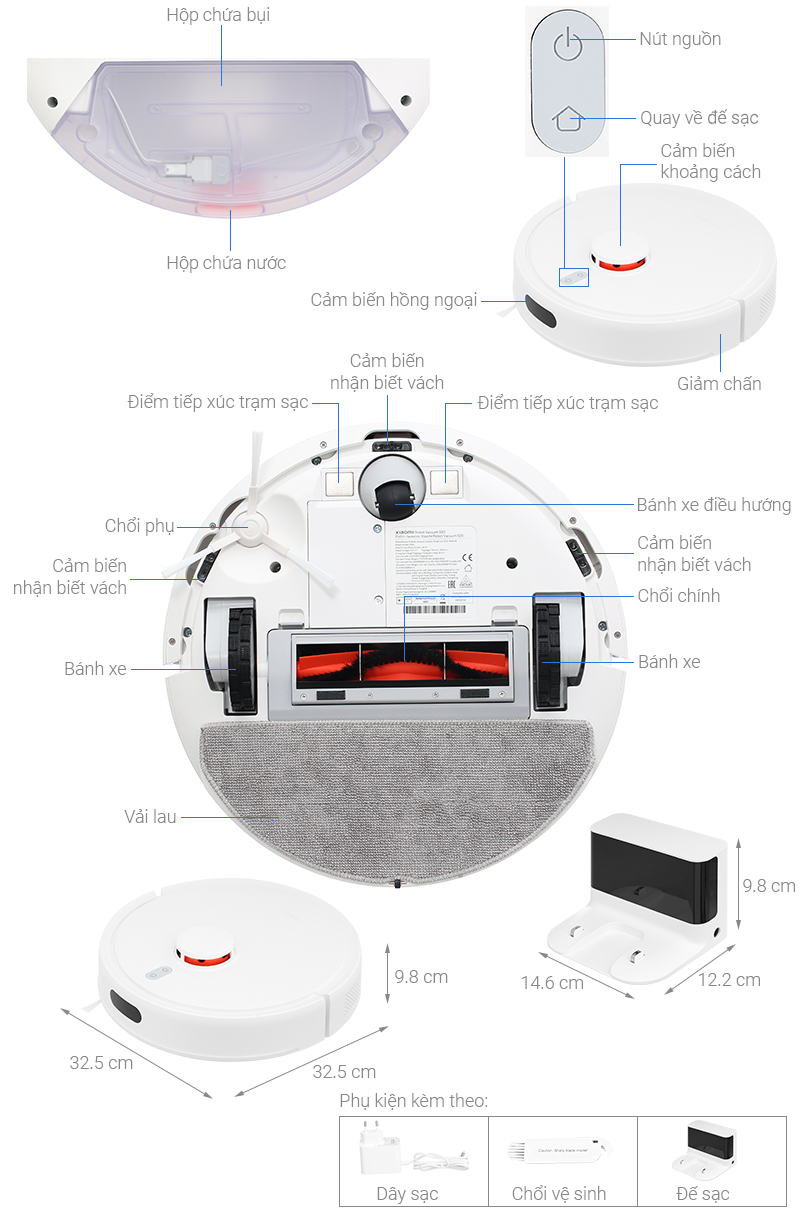 Robot hút bụi lau nhà Xiaomi Vacuum S20