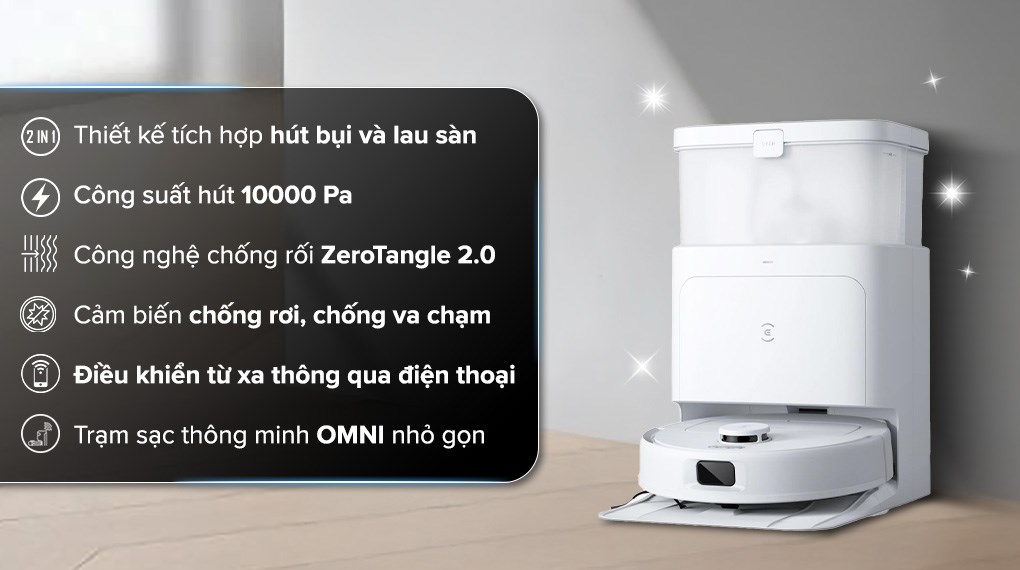 Robot hút bụi lau nhà Ecovacs N30 PRO OMNI