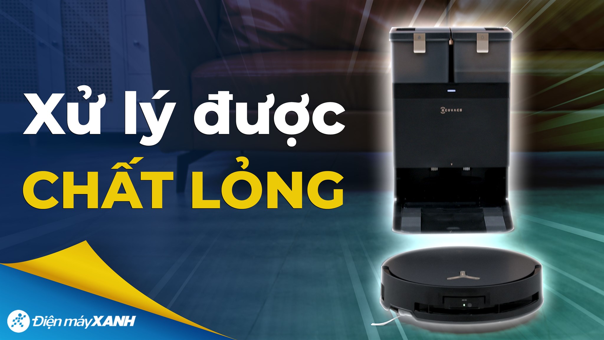 Robot hút bụi lau nhà Ecovacs X8 PRO OMNI - Đen