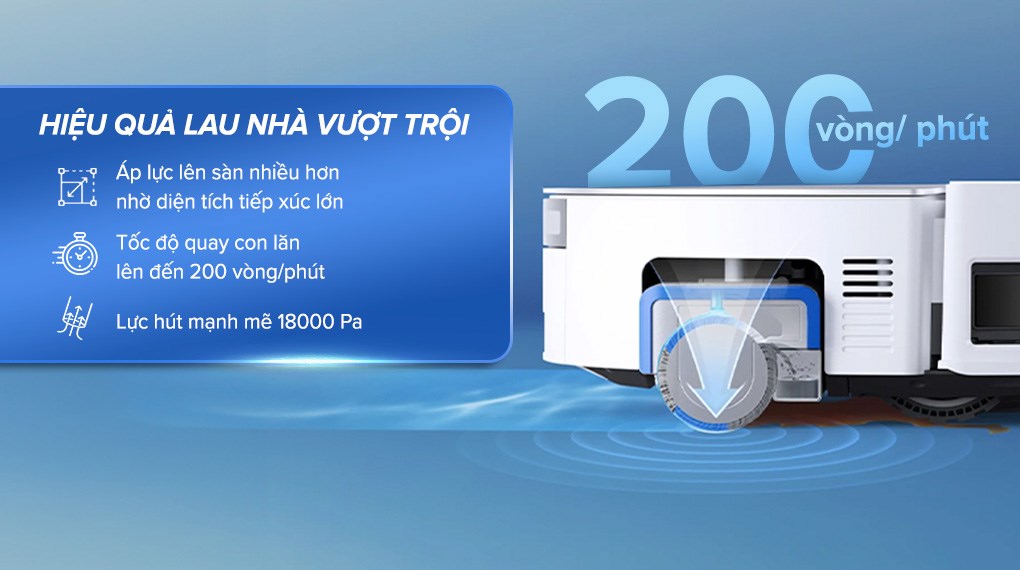 Robot hút bụi lau nhà Ecovacs X8 PRO OMNI - Trắng