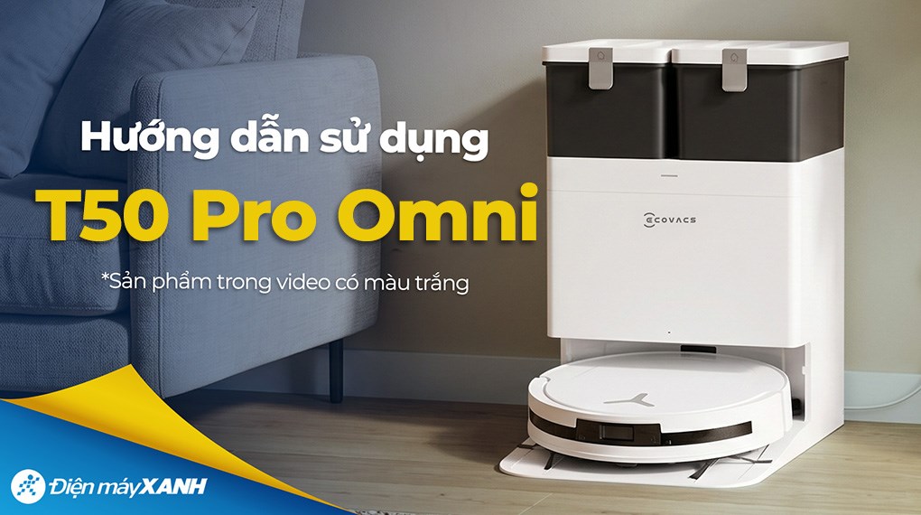 Robot hút bụi lau nhà Ecovacs Deebot T50 Pro OMNI - Trắng