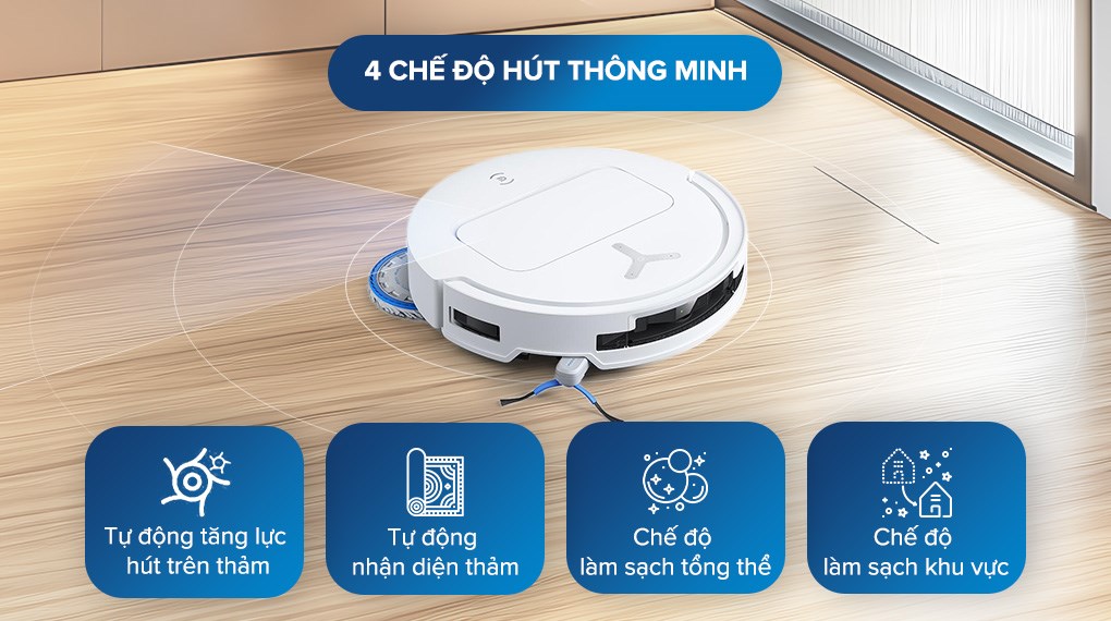Robot hút bụi lau nhà Ecovacs Deebot T50 Pro OMNI - Trắng