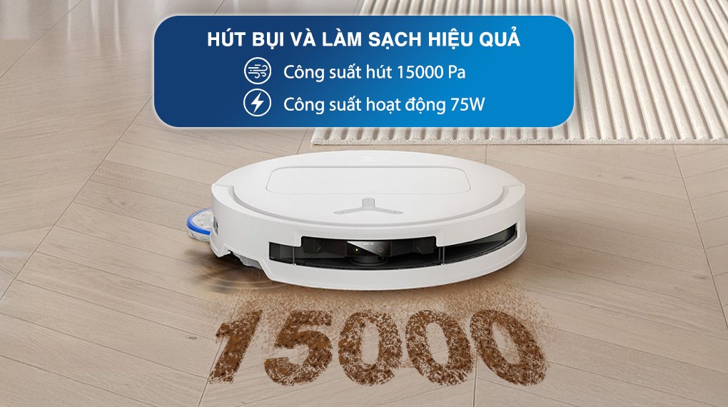 Robot hút bụi lau nhà Ecovacs Deebot T50 Pro OMNI - Trắng