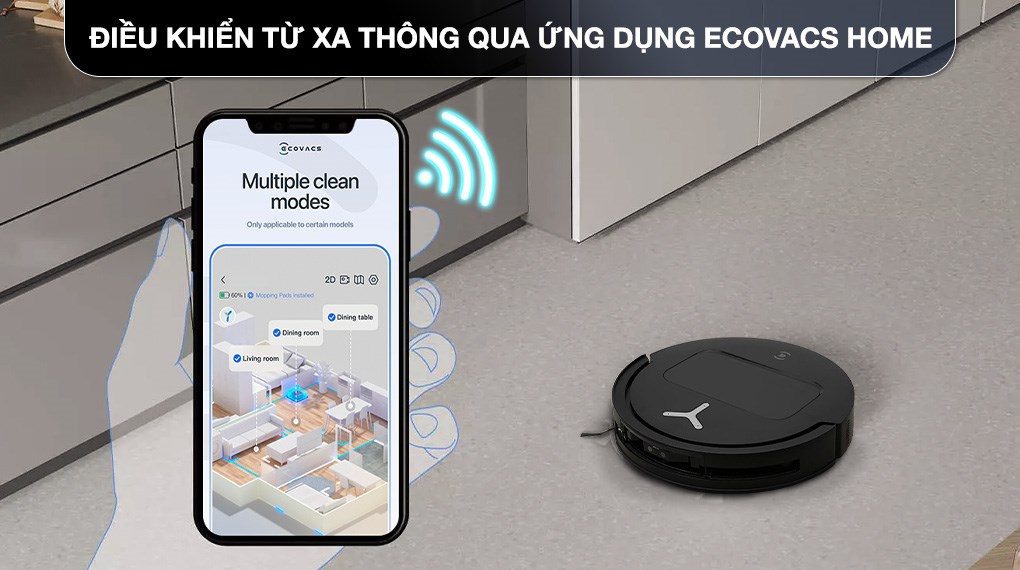 Robot hút bụi lau nhà Ecovacs Deebot T50 Pro OMNI - Đen