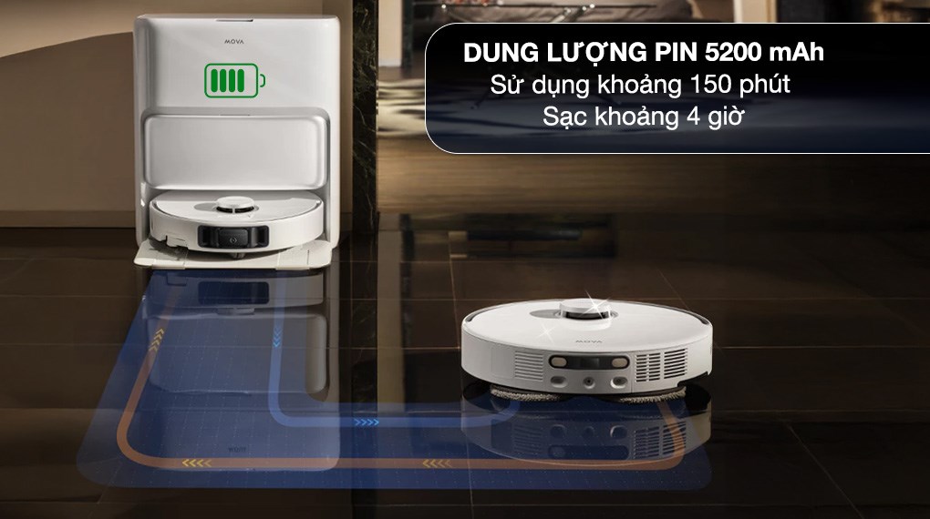 Robot hút bụi lau nhà Mova P50 Ultra