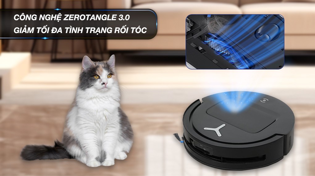 Robot hút bụi lau nhà Ecovacs Deebot T80 OMNI - Đen