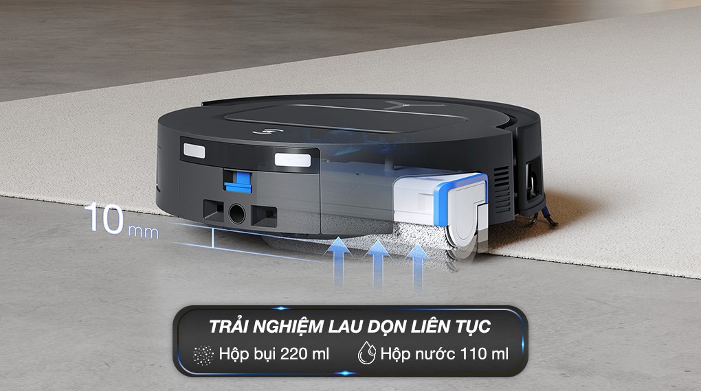 Robot hút bụi lau nhà Ecovacs Deebot T80 OMNI - Đen