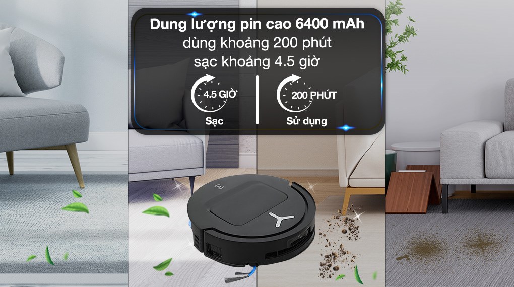 Robot hút bụi lau nhà Ecovacs Deebot T80 OMNI - Đen