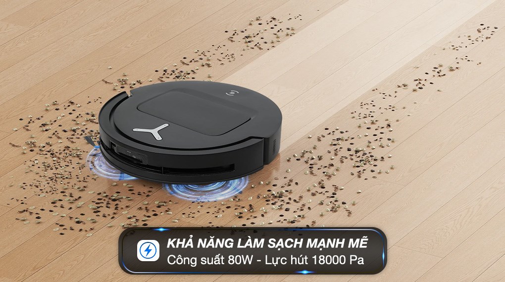 Robot hút bụi lau nhà Ecovacs Deebot T80 OMNI - Đen
