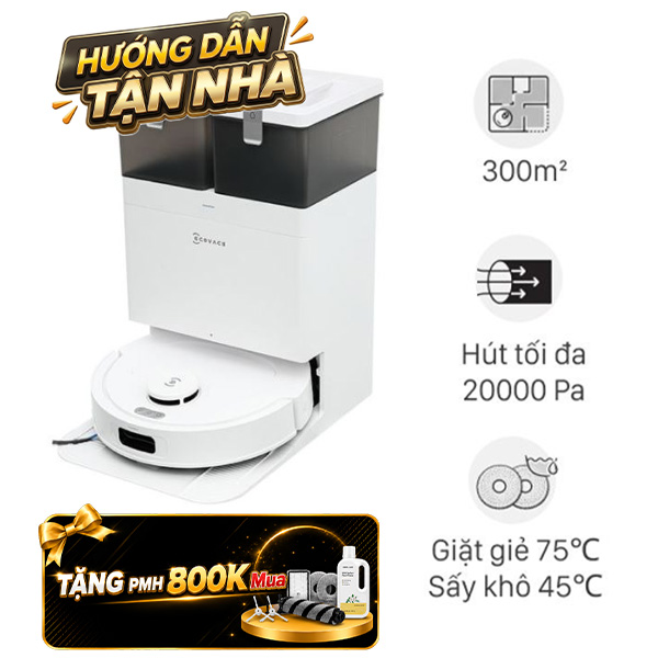 Robot hút bụi lau nhà Ecovacs Deebot T30C - Trắng