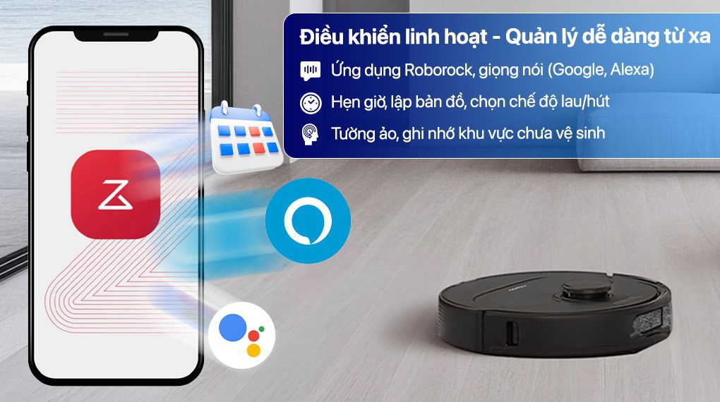 Robot hút bụi lau nhà Roborock QR 798 - Đen