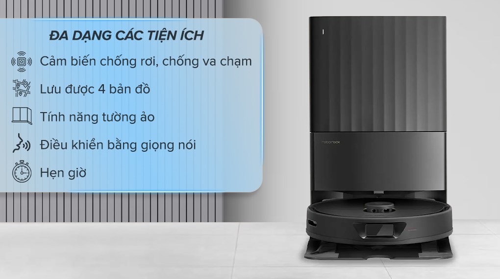 Robot hút bụi lau nhà Roborock Q Revo 5AE - Đen