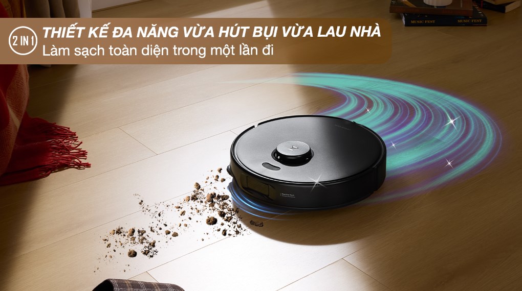 Robot hút bụi lau nhà Roborock Q Revo 5V1 - Đen