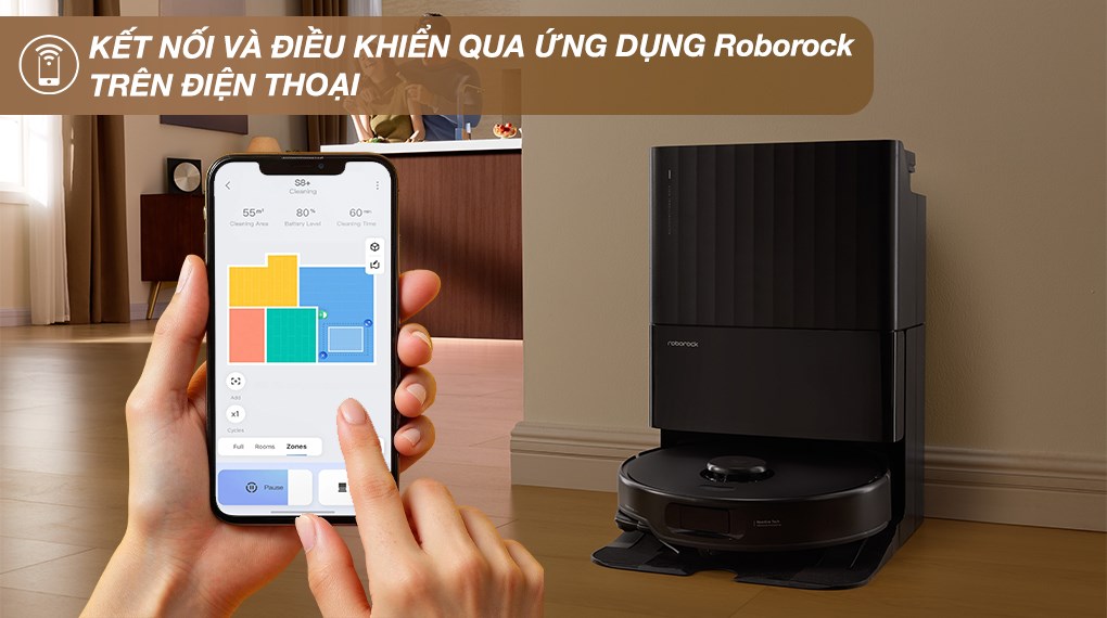 Robot hút bụi lau nhà Roborock Q Revo 5V1 - Đen