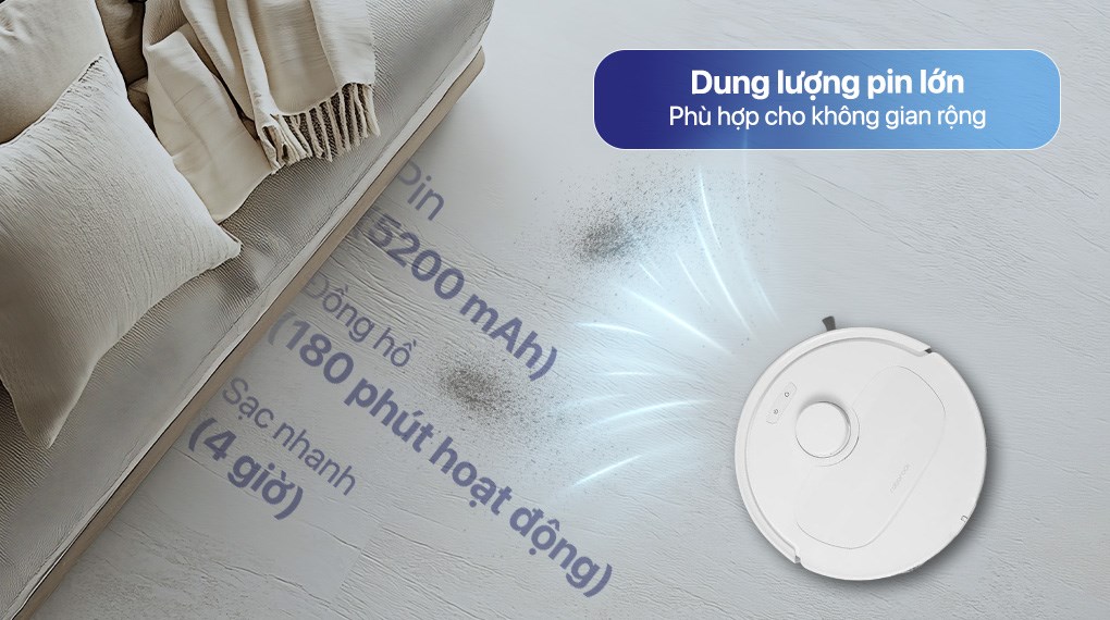 Robot hút bụi lau nhà Roborock QR 798 - Trắng